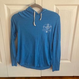 Blue New Smyrna beach long-sleeved hoodie